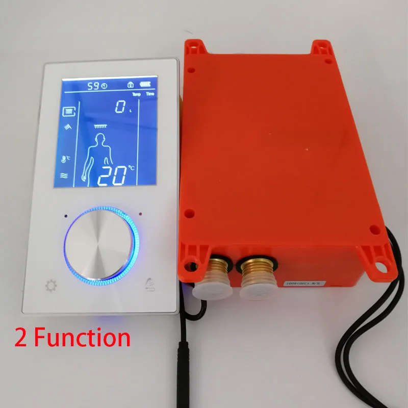 Умный термостат, Душевая система, клапан с ЖК-дисплеем, душевая панель с сенсорным экраном, смеситель для ванной комнаты, настенный Скрытый кран, 2/3 функций - Цвет: 1