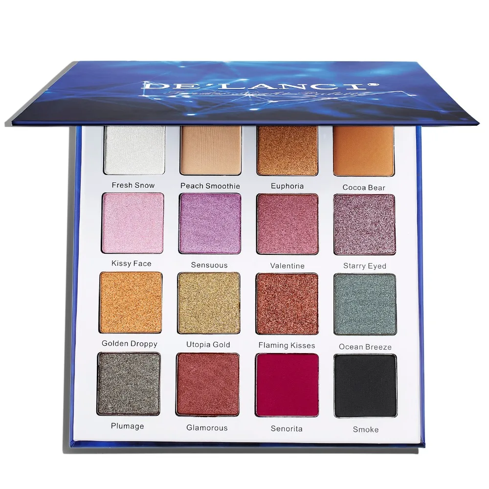 

DE'LANCI Eyeshadow Pallete 16 Color Duochrome Matte Shimmer Metallic Pigmented Makeup Eye Shadow Palette Cosmetics Set