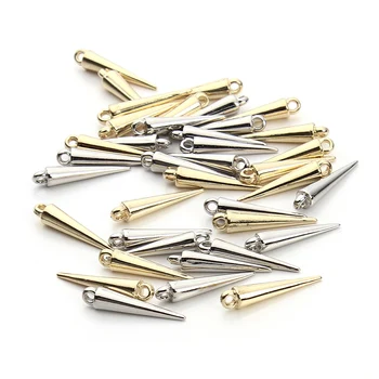 

200piece/lot 24mm*5mm Scabbard Bracelet Charms Spearhead Shape Silver Necklace Charms Drops For DIY Accessories Pendants
