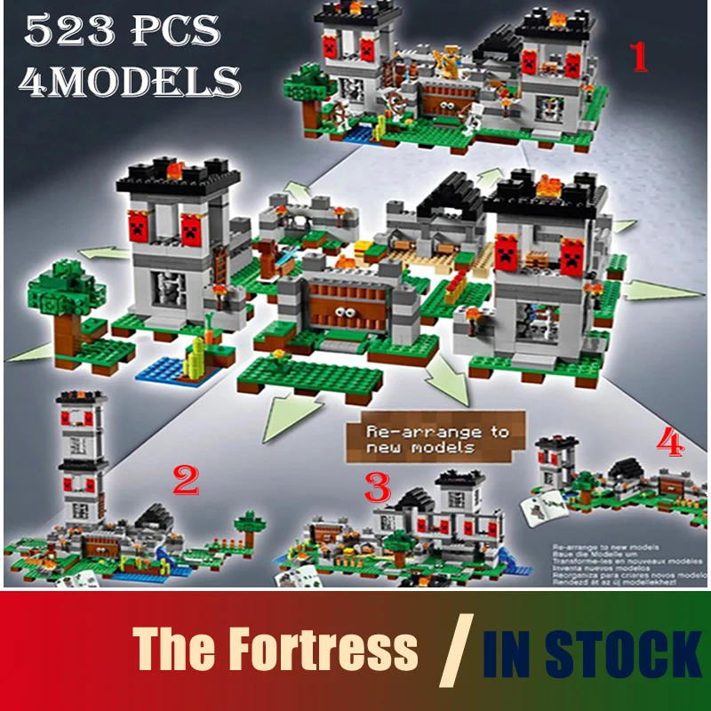 

Compatible with lego my worlds MineCraft Model building kits 18005 21127 The Fortress Educational toys hobbies for children