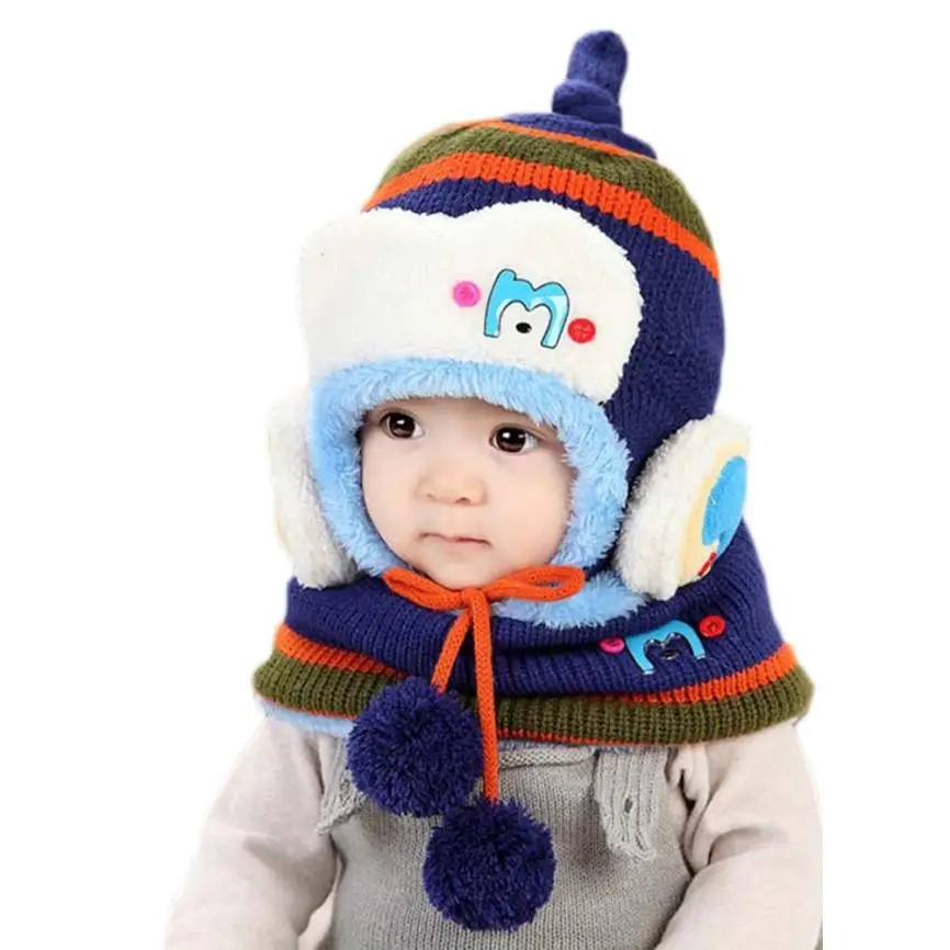 Baby Winter Hat and Scarf Set Very Warm Infant Beanie Cap for Kids