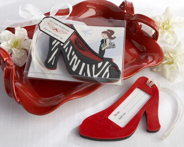 

wedding party favor gift and giveaways for guests-- High Heel shoe Luggage Tag bridal shower party favors 80pcs/lot