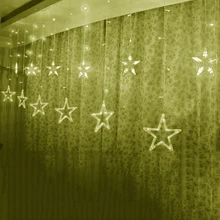 138leds Ice Led String strip light Big stars Fairy Lights Christmas font b Window b font