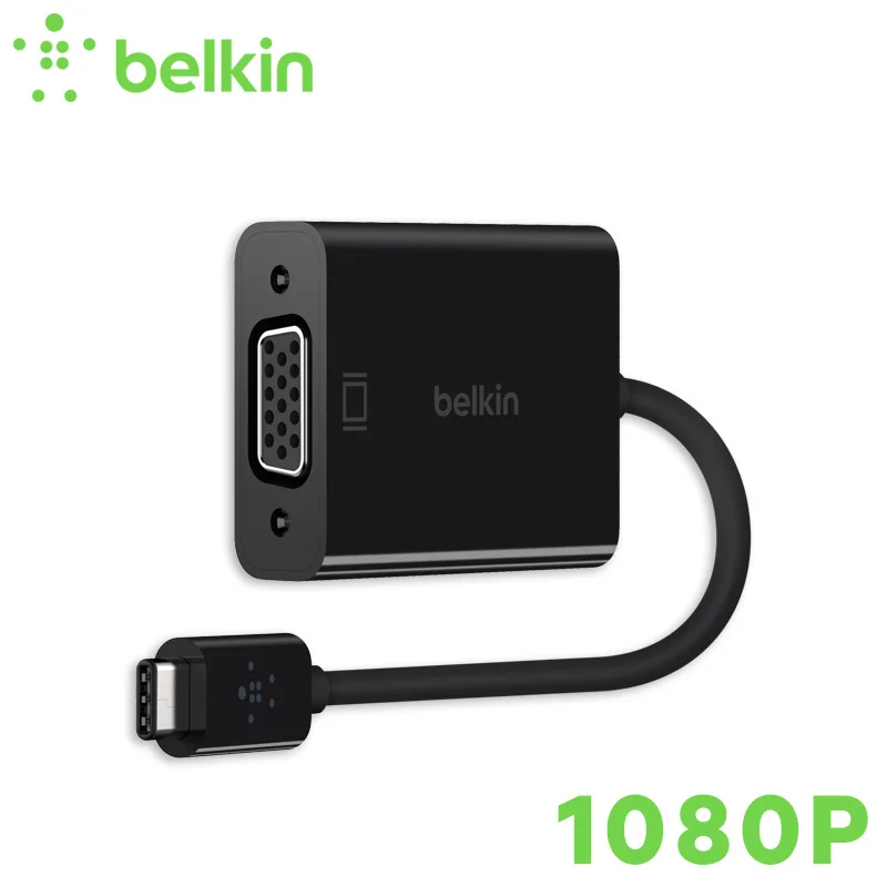 

Belkin Premium USB-C to VGA Adapter Cable 1080P for Projectors for Laptops with Type-C port for MacBook Pro F2CU037