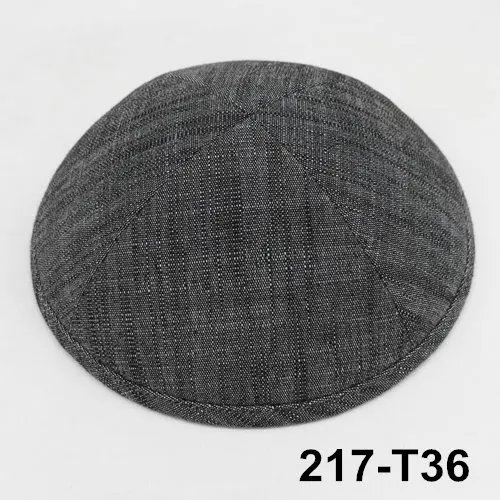 Полиэфирная рами kippah 19 см kipa Kippot еврейская шляпа Skullies Beanies Yarmullka Skull cap - Цвет: 217T36