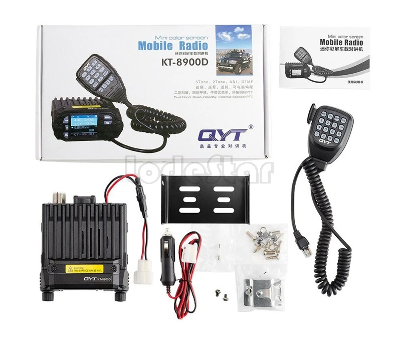 QYT KT-8900D kt8900d мини мобильная рация FM радио VHF UHF двухдиапазонный 25 ватт цветной ЖК-дисплей 200 канальный четырехканальный режим ожидания