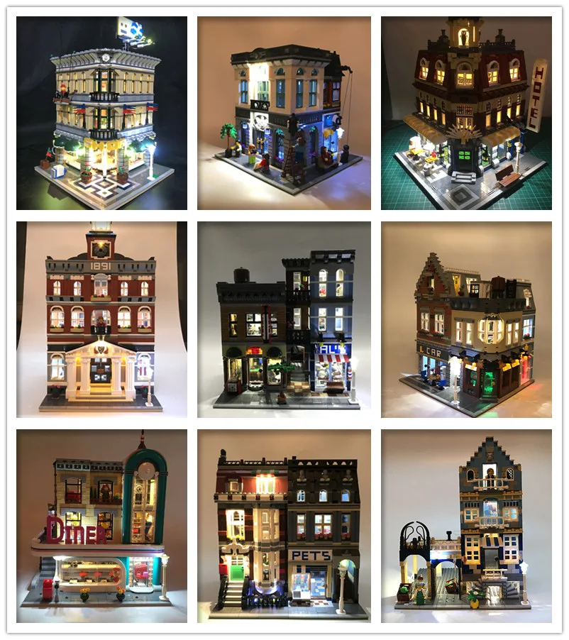 

Street view series Creator Expert Led Light Set For Compatible IEGOset 10251 10182 1022 10197 Building Blocks bricks Toys Gifts