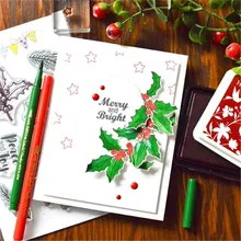 

julyarts 6Pcs/Lot 11*16cm New Clear Stamps And Dies For Making Scrapbooking Flower Alphabet Embossing Craft Silicone Transparent