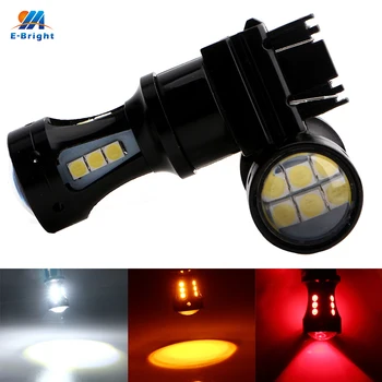 

YM E-Bright T25 3157 3030 18 SMD P27/5W 12V 24V Brake Light Auto Car Signal Turn Lights 900Lm Stop Lamps White Amber Blue