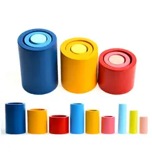 Креативный деревянный Монтессори различные круги и цилиндры отличная тренировка Дошкольное обучение помощь инструменты детские игрушки для детей