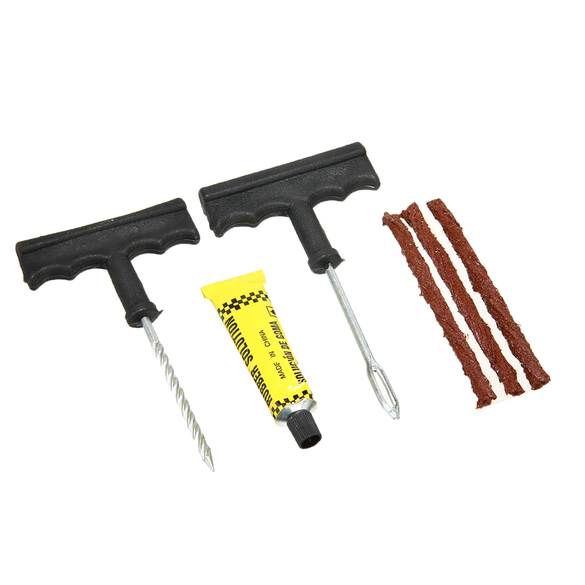 

For Travel Safe Driving 6pcs/set Car Motorcycle Tubeless Tire Tyre Puncture Plug Repair Tool Kit Fast Tire Repairing Mayitr