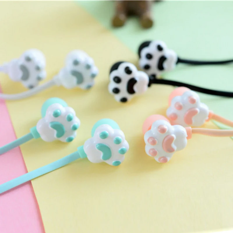 

Cartoon Cute Cat Claw Earphone 3.5mm mobile phone headphones with Microphone for iPhone Samsung Xiaomi MP3 Child Christmas gift