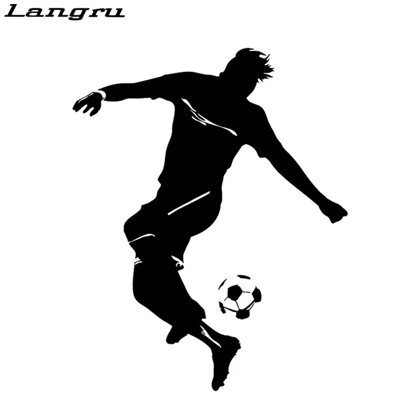Langru Car Stying Fashion Soccer Sports Silhouette Stickers Vinyl Decor Decorative Jdm | Автомобили и мотоциклы