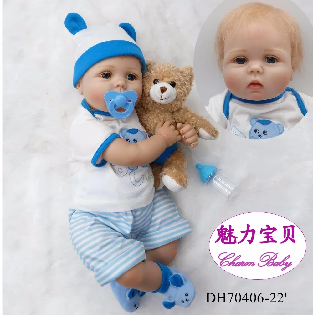55 см силиконовые куклы reborn baby tos22 дюймов реалистичные детские куклы для девочек виниловые куклы для девочек подарки игрушки для детей