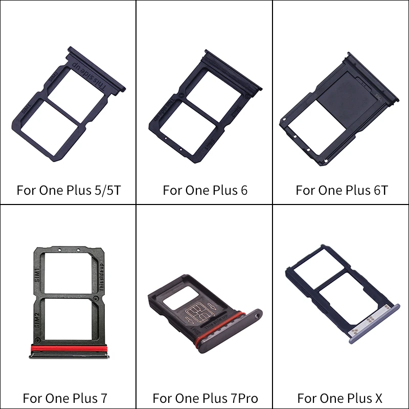 Netcosy Card Replacement Parts SIM Card Slot Holder For Oneplus 1+ 5 A5000 5T A5010 6 6T A6013 X E1003 7 7Pro|SIM Card Adapters| - AliExpress