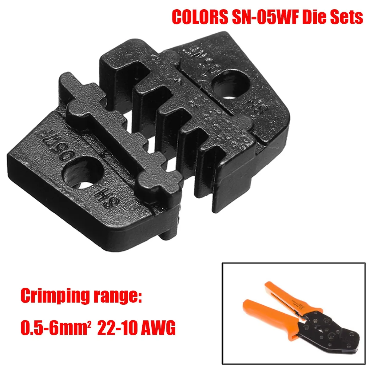 

DANIU New Die Sets for SN-05WF Crimping Plier Series Hand Crimping Tool 0.5-6mm2 22-10AWG Jaws