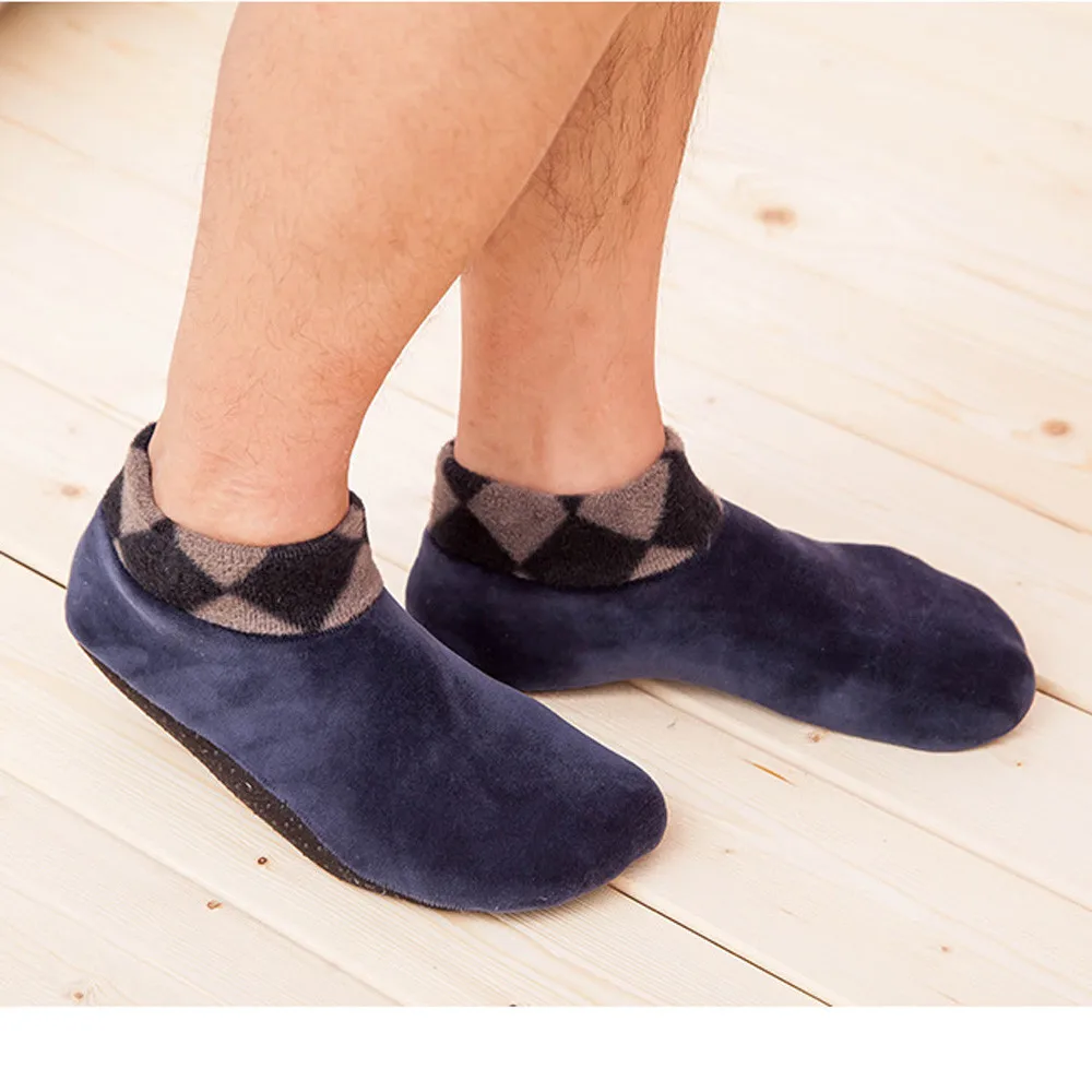 Женские зимние теплые толстые носки; коллекция года; домашние носки для кровати; нескользящие эластичные носки-тапочки; повседневные короткие носки; calcetines