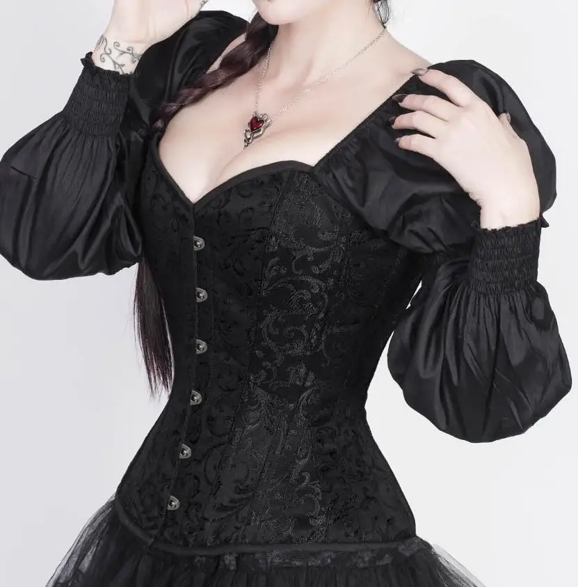 plus size corset with sleeves