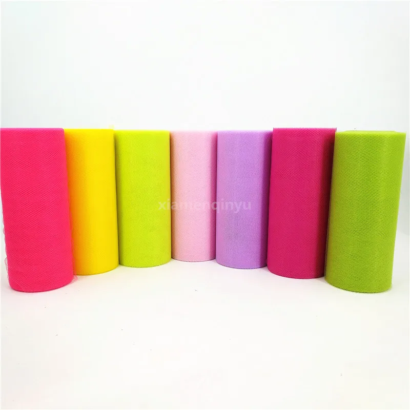 2018 Tulle Roll 15cmx22m Roll Fabric for Party Birthday Gift Wrap Wedding Decoration Party Favors Event Supplies SH759 (32)