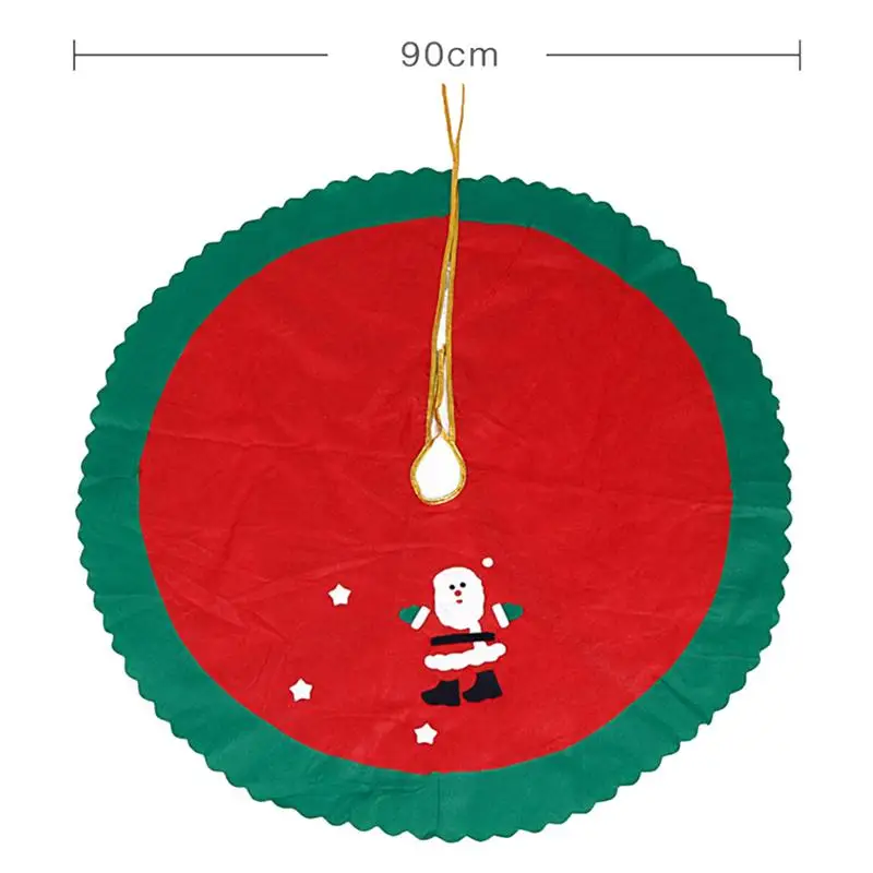 1 шт. Рождественская елка юбка печати круглый Санта Клаус праздничные украшения елка покрова коврики для Открытый дом вечерние Крытый Декор