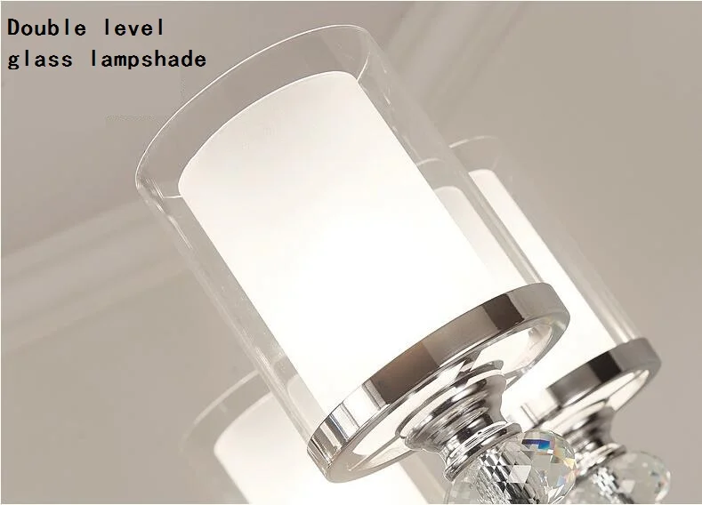 Современная хрустальная люстра, лампа для гостиной, хромированный металлический светодиодный люстры висячие светильники, подвесные потолочные светильники