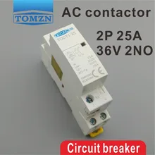 TOCT1 Американская классификация проводов 2р 25A 36V 50/60HZ Din rail бытовой ac Контактор В соответствии с стандартом 2NO