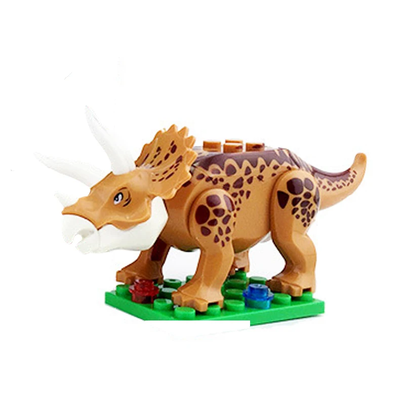 New 12pcs/lot Dinosaurs Of Jurassic World Building Blocks Brinquedos Mini Bricks Figures Kids Toys Compatible With LegoeINGly