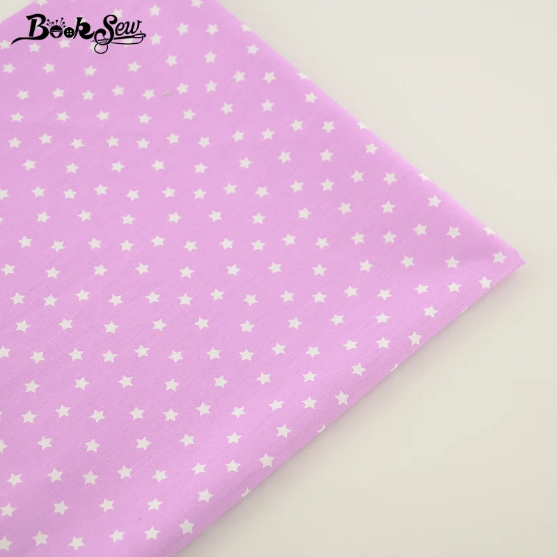 Shine Little Stars Designs Cotton Fabric Light Purple Twill Fat Quarter Home Textile Material Bed Sheet Qulting Tale