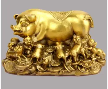 

Copper carving craft gifts animal trick pig Zodiac Iwanjai Wan Martin Zodiac animal boutique home Decoration doll wedding