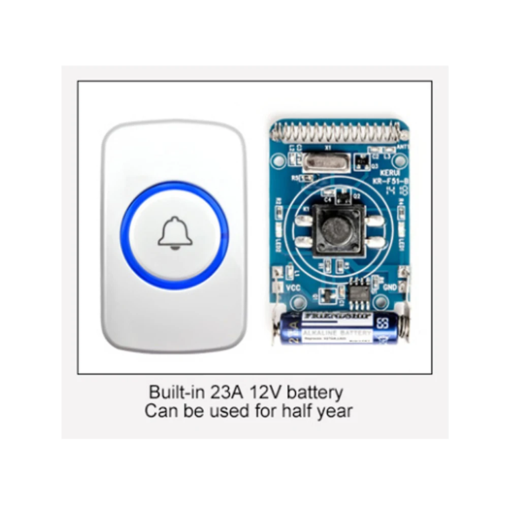 FUERS 433MHz Wireless Doorbell Button Ultra-long Transmission Emergency Alarm Quality Low Price FUERS 433MHz Wireless Doorbell Button Ultra-long Transmission Emergency Alarm Quality Low Price