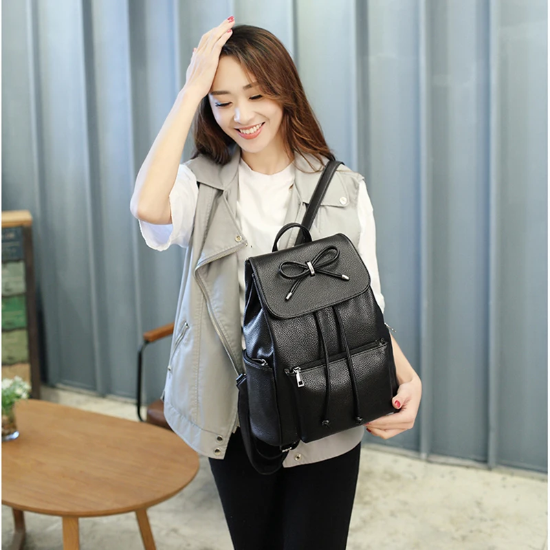 Mochila de cuero para mujer, mochila escolar, mochila para chicas, mochila para Colegio, mochila impermeable, mochila negra para mujer Mochila de cuero para mujer, mochila escolar, mochila para chicas, mochila para Colegio, mochila impermeable, mochila negra para mujer
