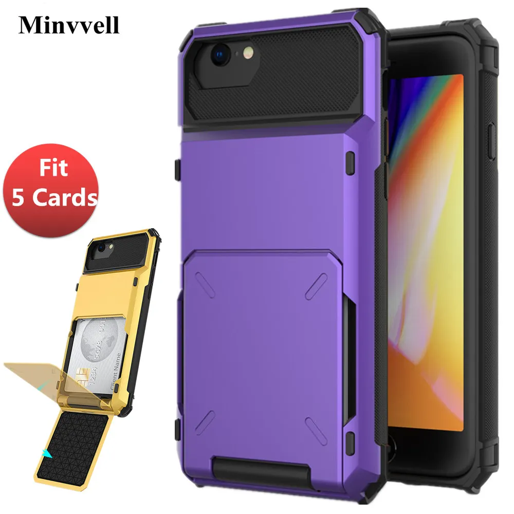 

For iPhone 6 6S 6plus 6s plus Case Flip Card Slots Business Armor Case For iPhone 6 6S 7 8 plus 7plus 8plus Cover For iPhone 6s