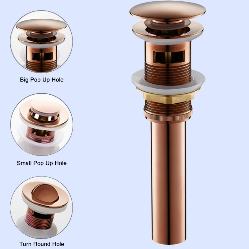 main rose gold  basin pop up drain 2