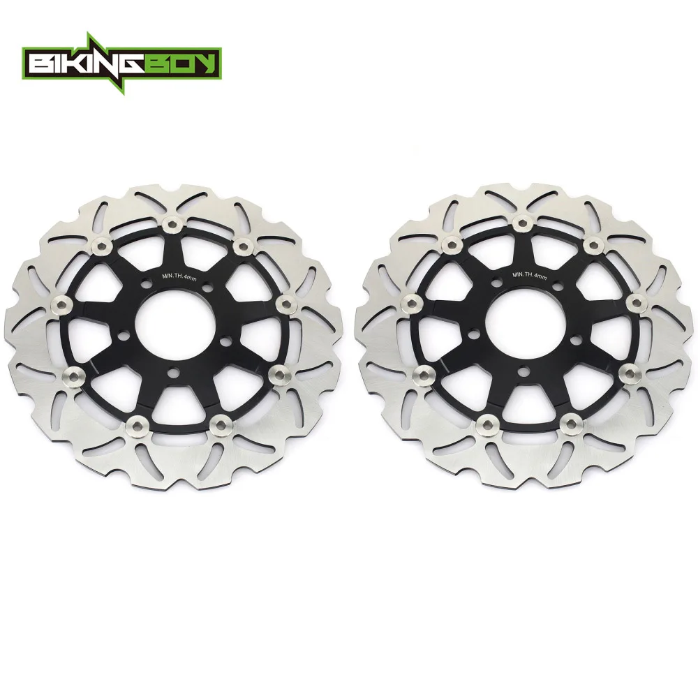 BIKINGBOY для SUZUKI SV 650 S 2003-2012 SV 650 03-10 GSX 600 750 F 04-06 GSF 650 Bandit/S/ABS Передние тормозные диски Диски роторы - Цвет: Wavy Black