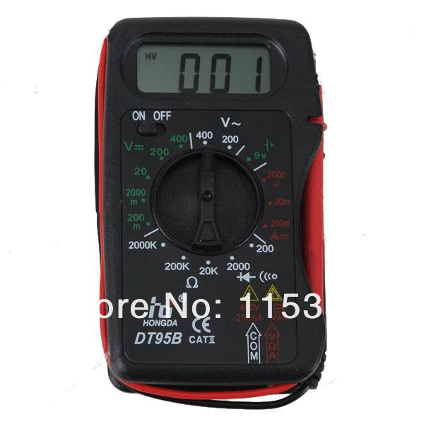 

free shipping DT95B auto power off LCD displayer Digital Multimeter Voltmeter Ammeter Ohmmeter for Diode / battery test