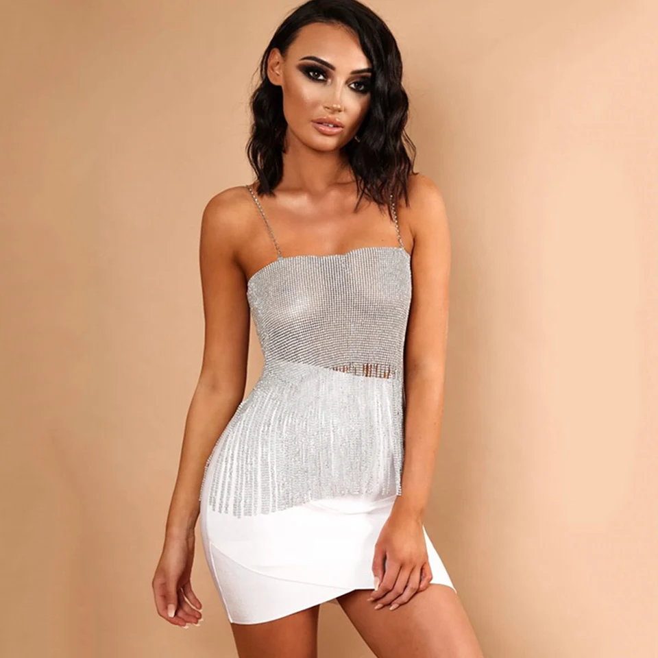 2019 новый танк Для женщин золото ручной кристалл майка|Топы| |