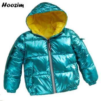 

Cute Winter Jackets Boys 3-9 Years Minimalist Solid Hooded Parka Children 2020 High Street Simple Pink Thick Warm Coat For Girls