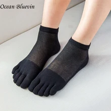 Женские качественные хлопковые носки с пятью носками с низким вырезом; сезон весна-лето; ультратонкие дышащие носки в сеточку; 5 цветов; удобный носок с пальцами