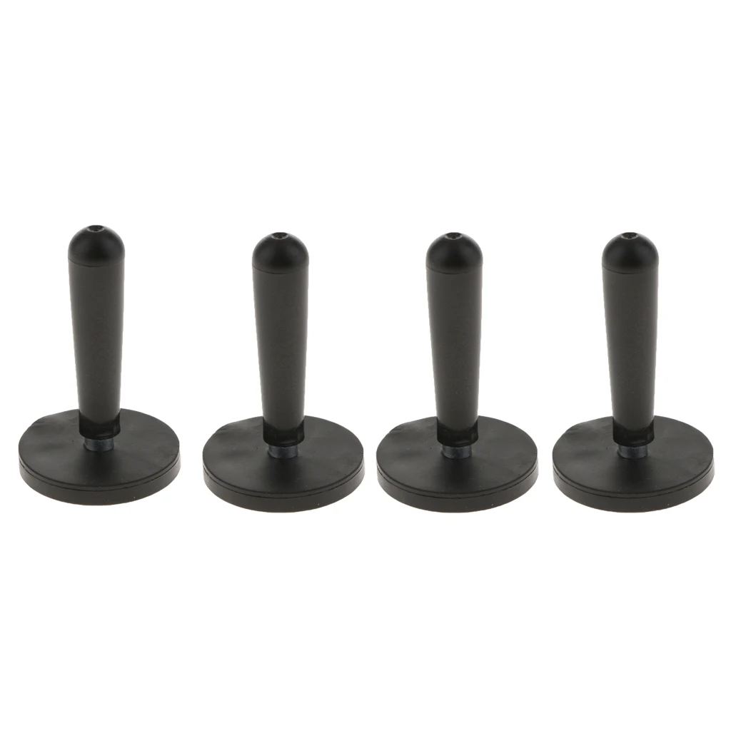 4pcs Vinyl Wrap Car Film Magnet Holder Carbon Fiber Wrapping Suede Magnetic Squeegee Auto Car Sticker Install Fixing Tools Black