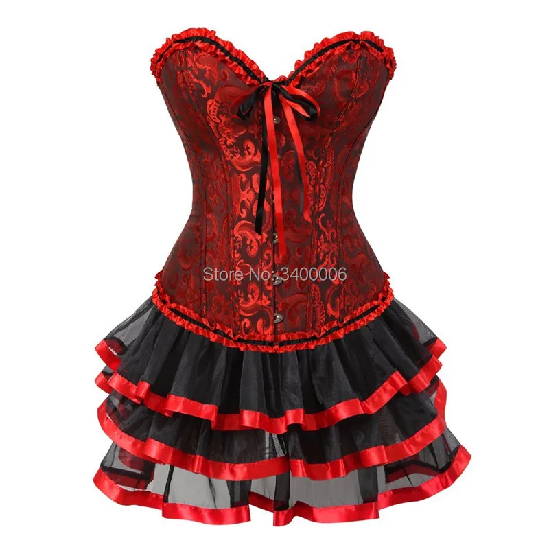Robe Corset Bustier Femme Avec Jupe Tutu En Tulle – Ensemble 2 Pièces, Sans Bretelles, Dos Nu, Pour Soirée Cosplay