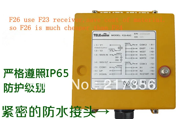 F26-B3(включает 1 передатчик и 1 приемник)/крановое дистанционное управление/беспроводной пульт дистанционного управления/аппаратура дистанционного управления марки uting