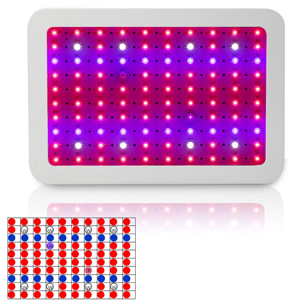 Растения с/х Светодиодная лампа 1000 Вт полный спектр для парник, теплица для выращивания рассада растений и цветочных растений фитолампа