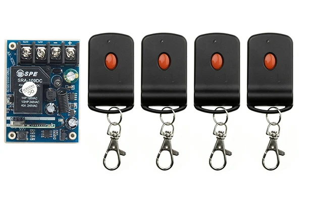 

DC12V 24V 36V 48V 1CH RF Wireless Remote Control Switch System 4 transmitter & 1 receiver relay Receiver Smart Home Switch /lamp