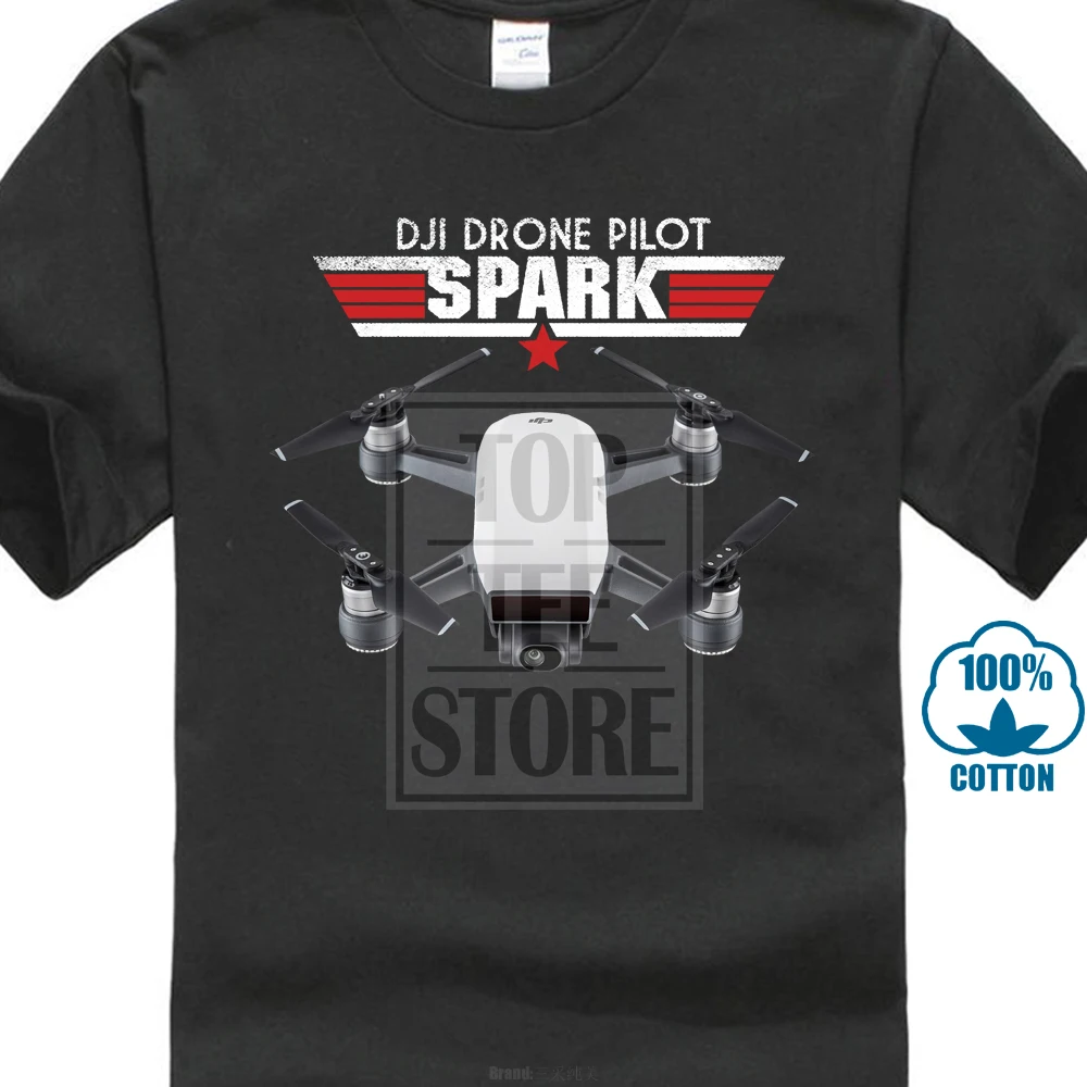 

New Summer Tee Shirt Dji Spark Dji Drone Phantom 4 T Shirt Pilot Cool T Shirt 2019 New Arrival T-shirt