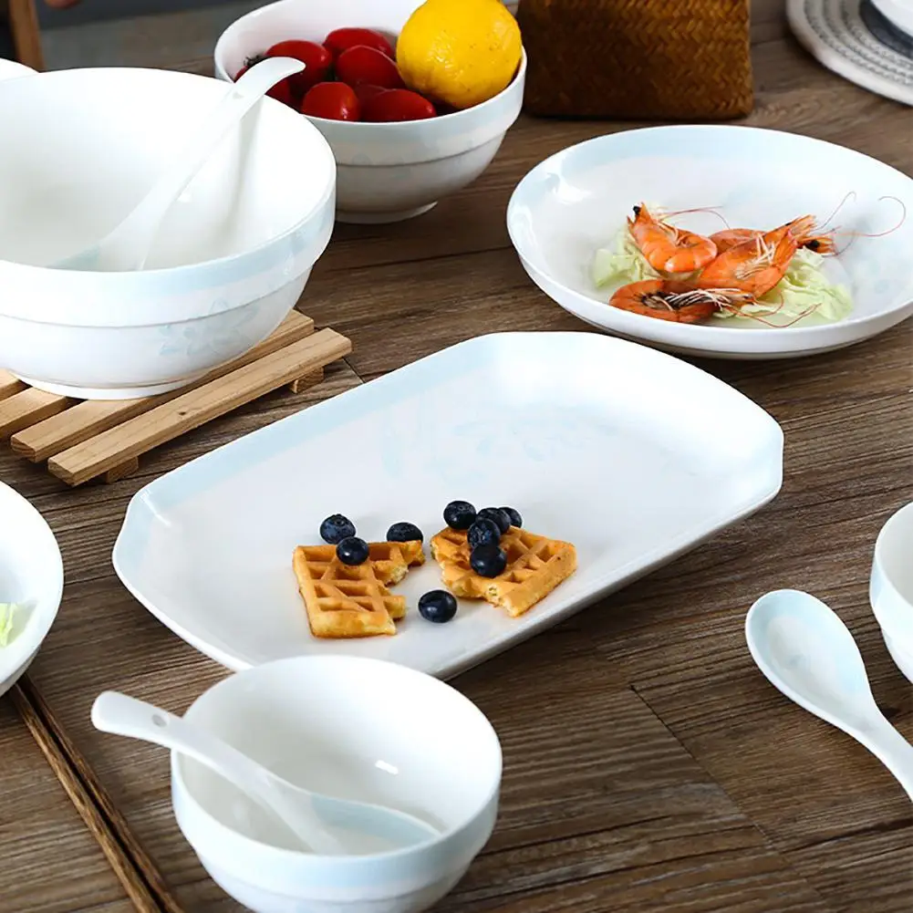 33pcs Mini Plates Dish Salad Dessert White Plastic Kitchen Food Tableware