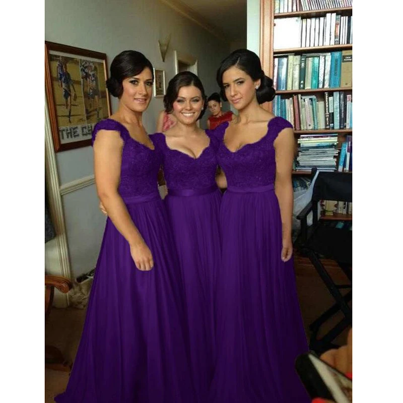 Hot Selling Purple Lilac Lavender Bridesmaid Dresses 3