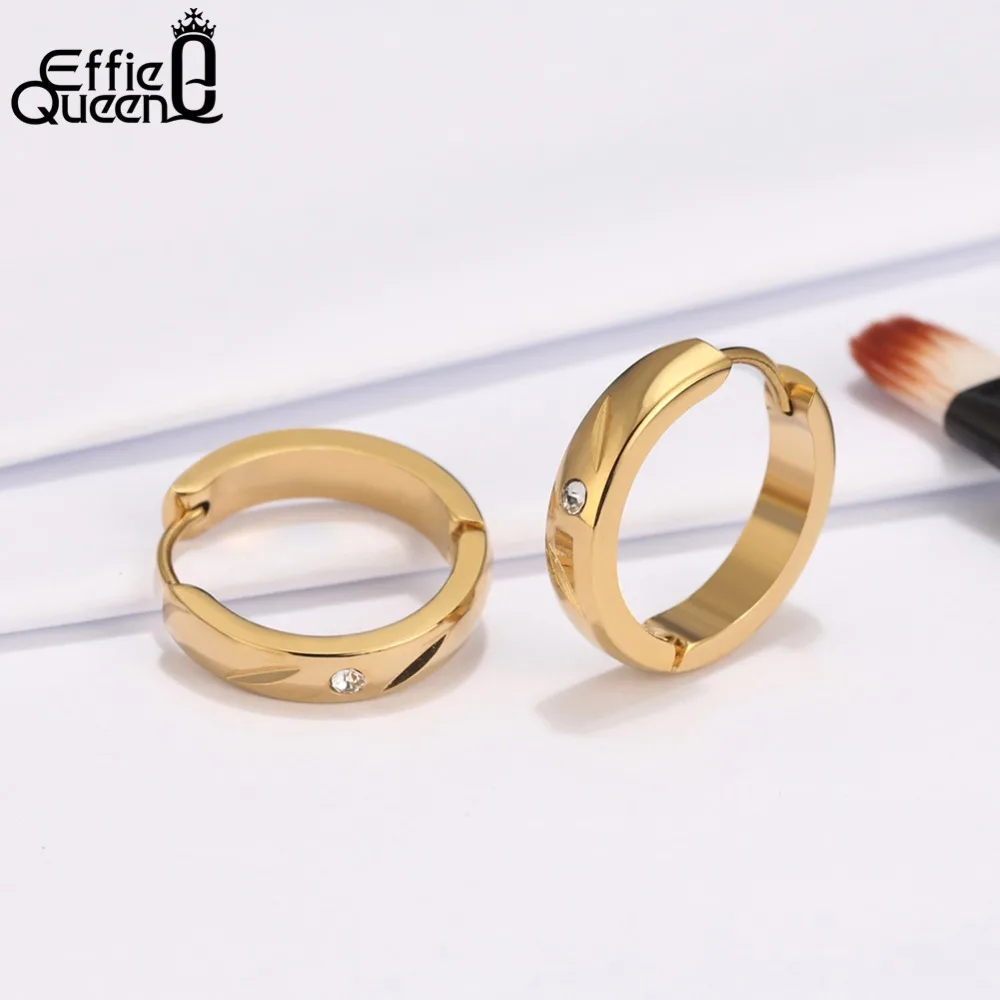Effie Queen Classic серьги кольца из нержавеющей стали для женщин подарок маленькая