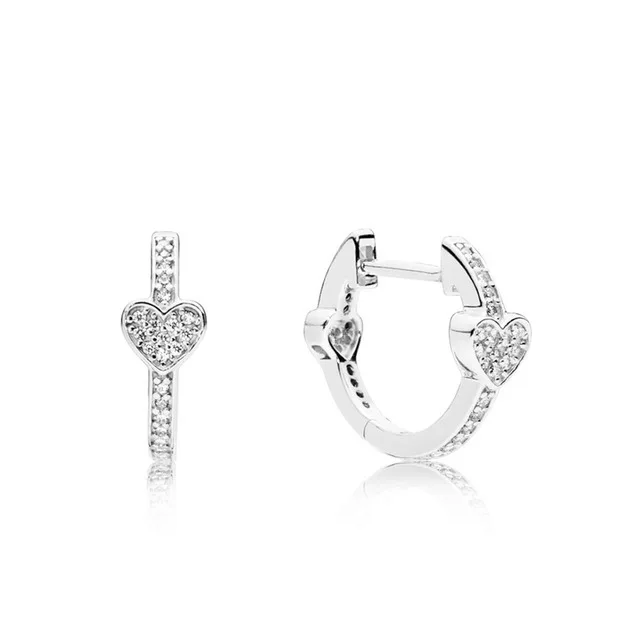 

Fanier 100% 925 Spring Visualization Pink Slice Silver Glow Esterline Hearts Ring Earring Bracket Charm Clip Released Successively