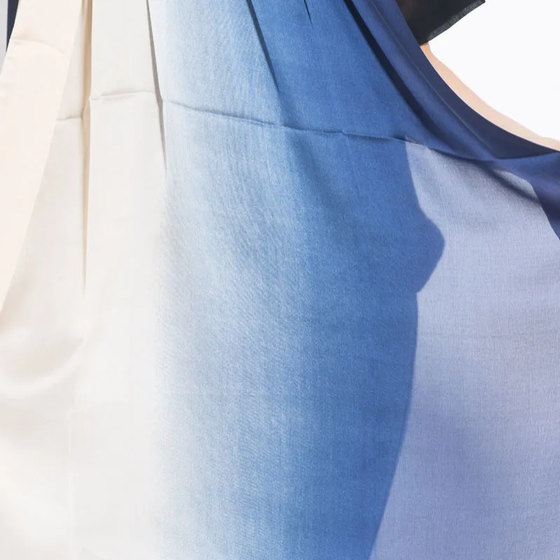 [RUNMEIFA] Новые Модные Шелковые шарфы пашмины для женщин весна осень тонкий градиент Цвет шаль шарфы хиджаб шаль foulard Soie