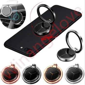 

Universal 360 Degree Watch Shape Finger Ring Holder Metal Phone Stand For iPhone 7 8 for Samsung Mobile Phones